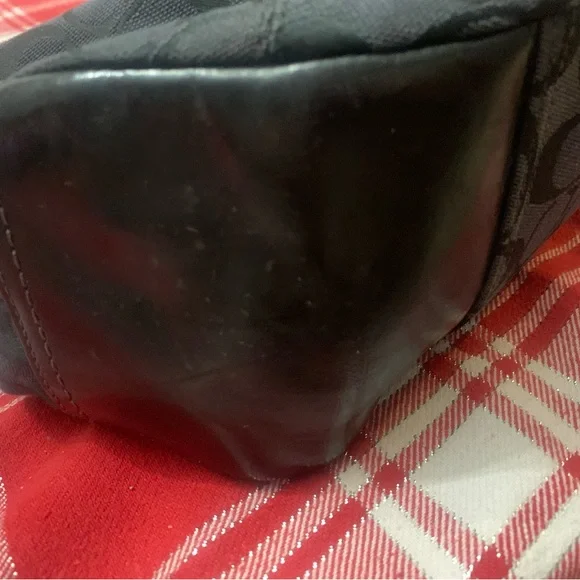 Coach Black Monogram Shoulder Bag - Picture 6 of 9